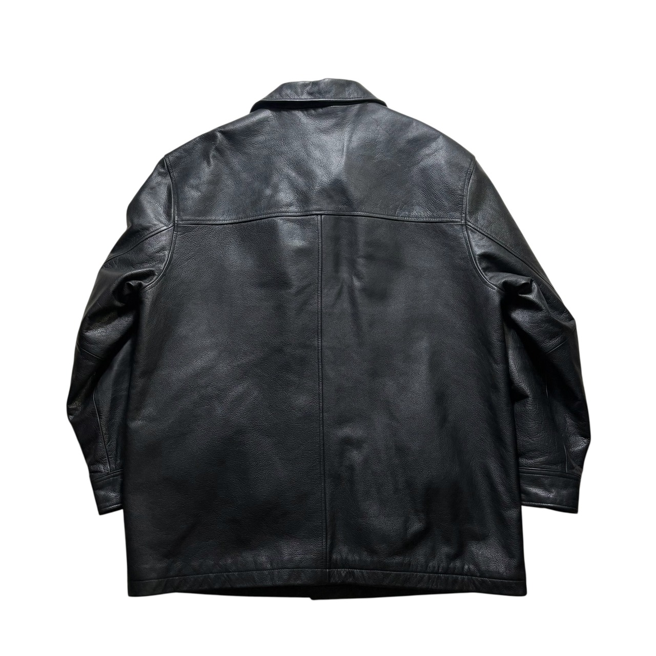 vintage 1990’s “OLD GAP” black leather car coat