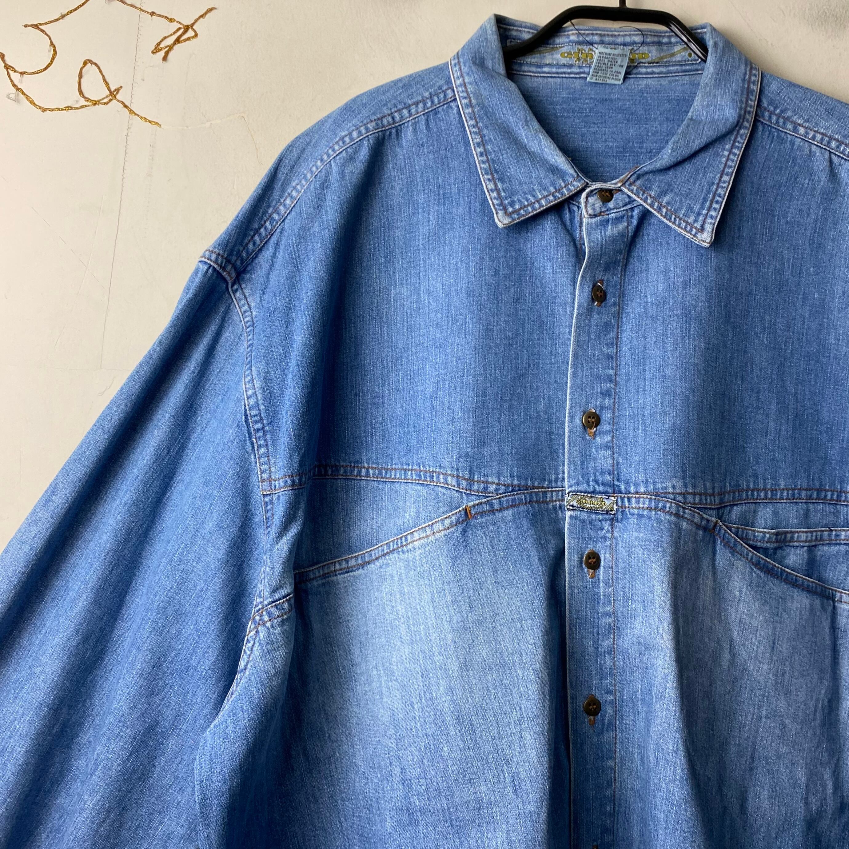 MARITHE FRANCOIS GIRBAUD oversized chambray shirt | NOIR ONLINE