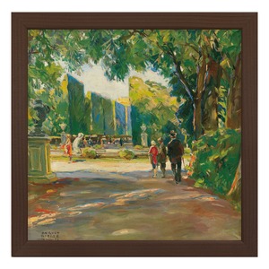 [額縁付き] シェーンブルン宮殿の公園で アウグスト・リーガー アートポスター 223×223mm 天然木 ポスターフレーム 木製 絵画 名画 日本製 APFS104