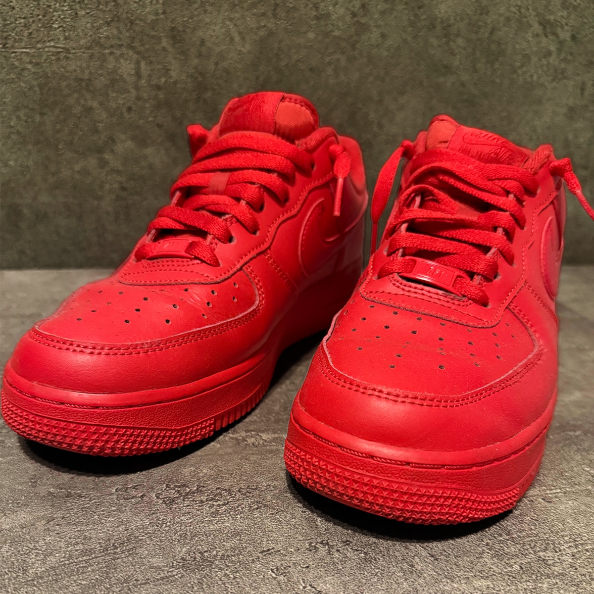 【Nike】 Air Force 1 Low Triple Red | 無妄之福