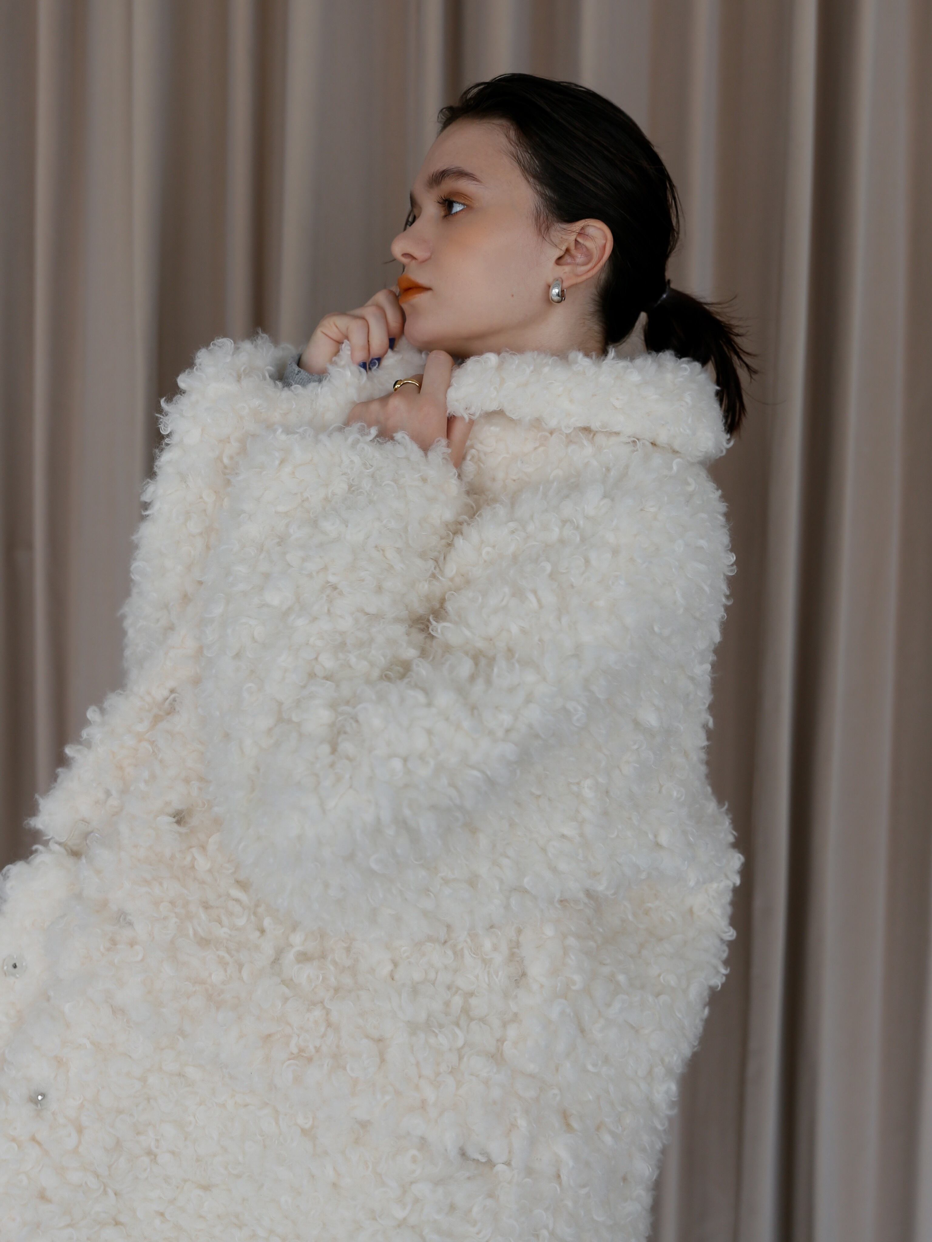 4way eco fur coat（ivory） | Katrin TOKYO