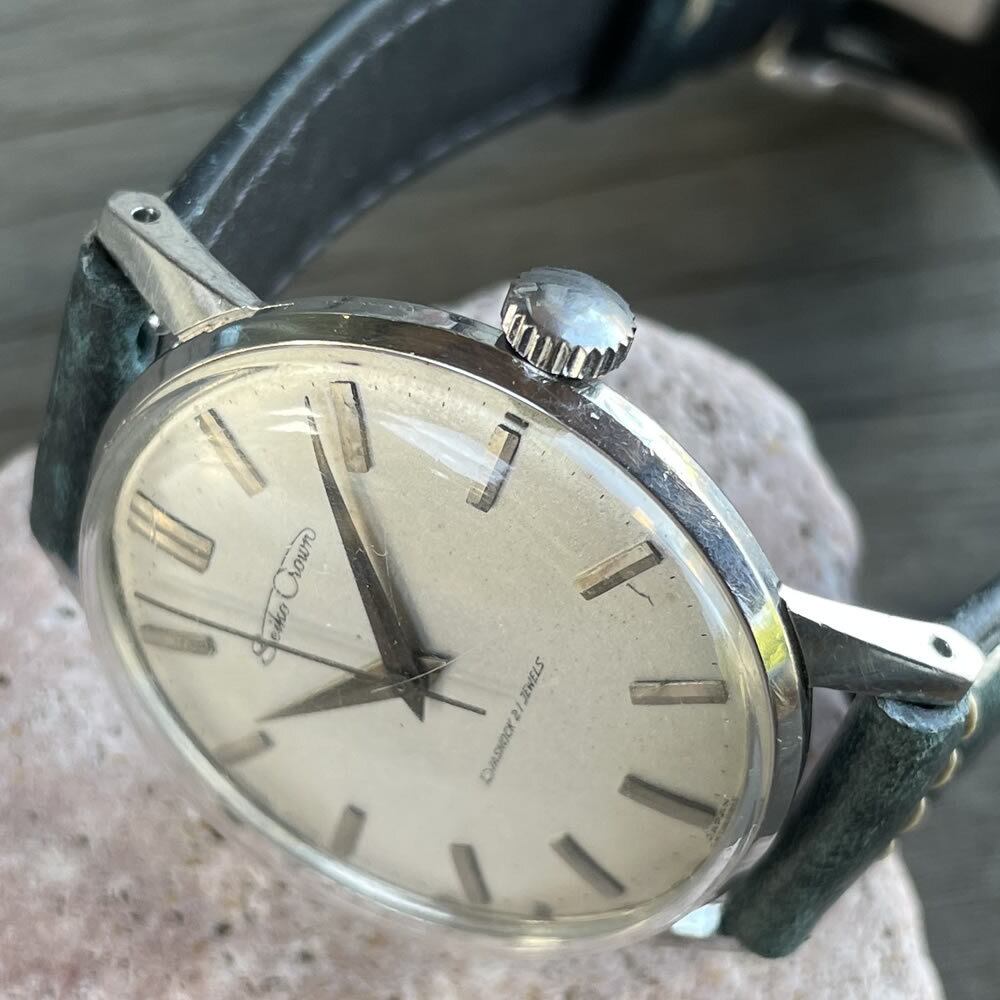 美品SEIKO-CROWN 手巻き21石手巻きOⁱH済み ふさわしく ※