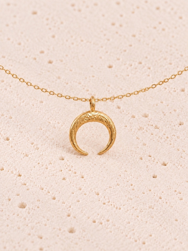 316L hawaiian downward horseshoe necklace  #n31