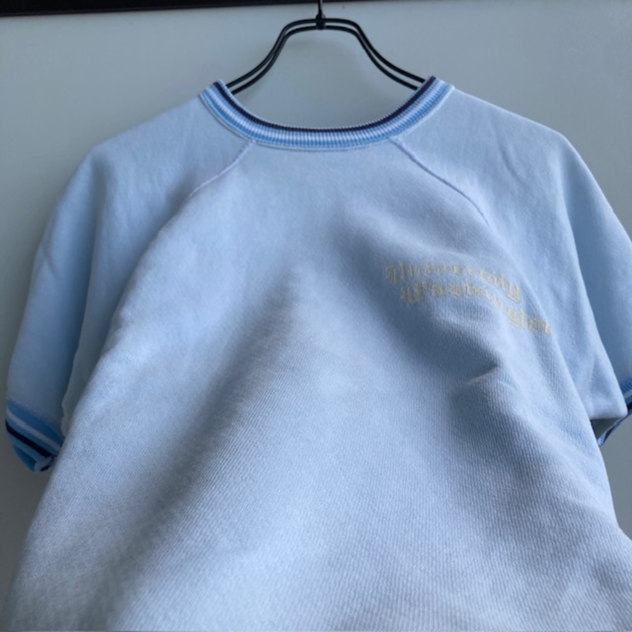 半袖スウェット 60s ベビーブルー リブ ヴィンテージ古着 画像3
