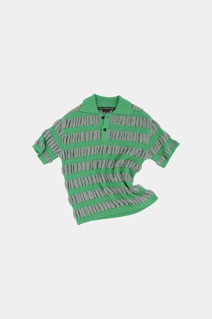 [ANDERSSON BELL] BUBBLE STRIPE POLO SWEATER atb1246m(GREY/GREEN) 正規品 韓国ブランド 韓国通販 韓国代行 韓国ファッション ANDERSSONBELL アンダーソンベル 日本 店舗