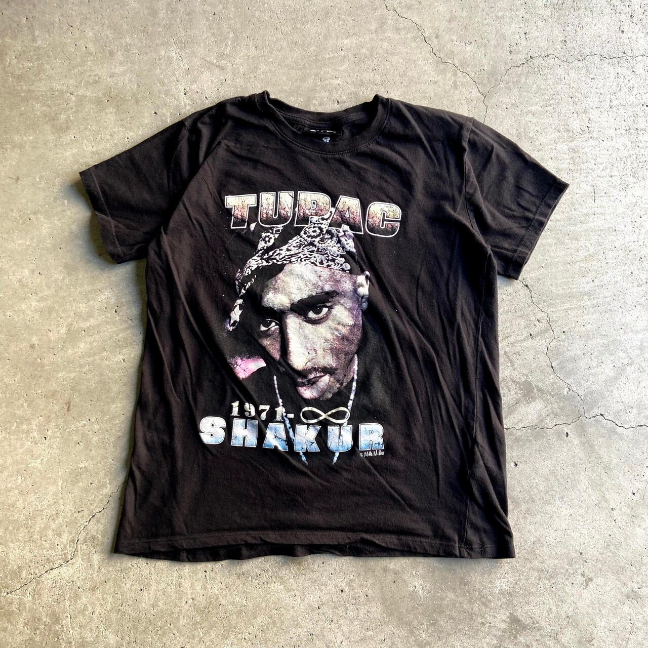 2PAC フォトプリント ラップTシャツ メンズS 古着 TUPAC ツーパック 