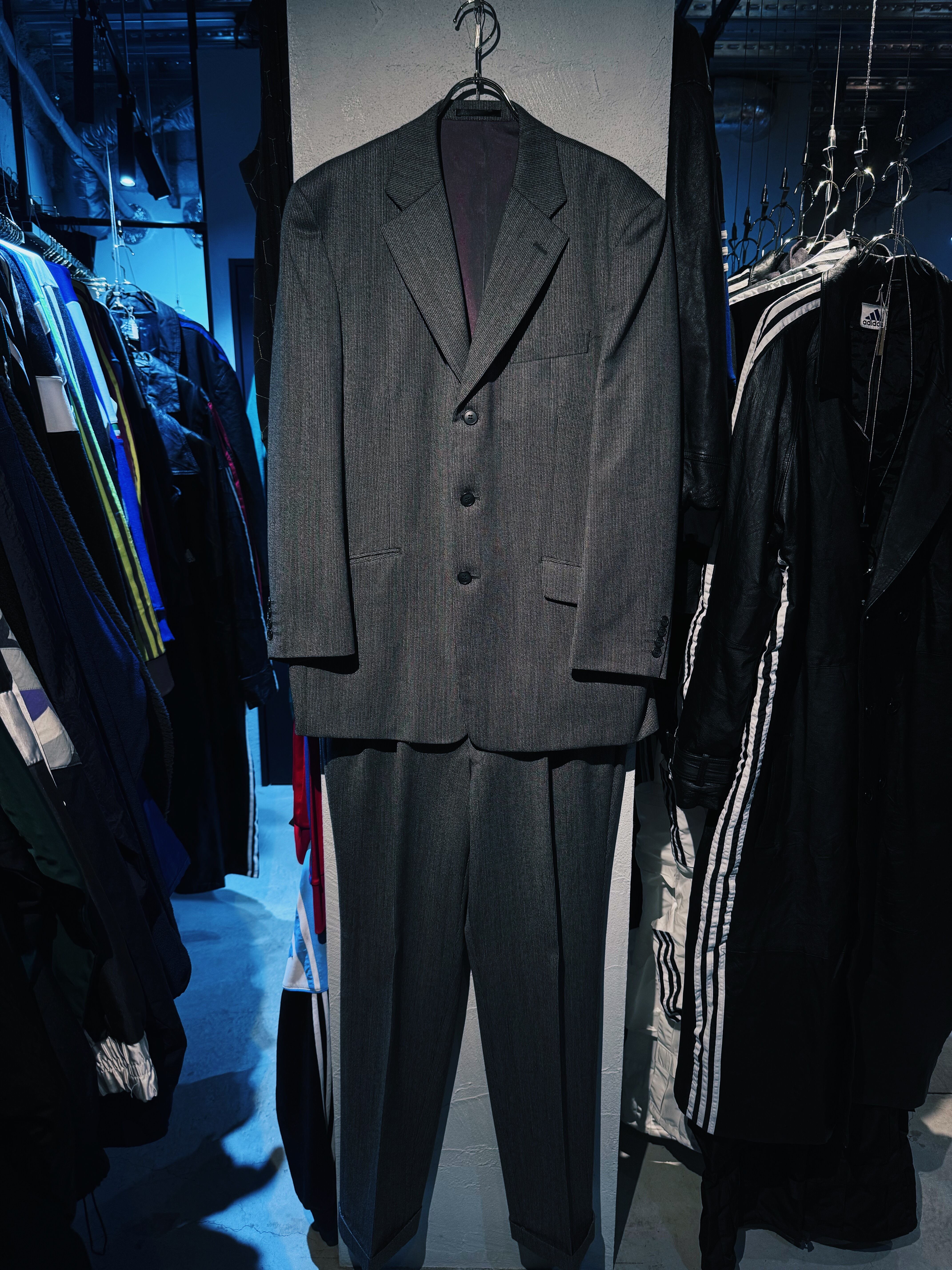 【D4C】Special vintage "BALENCIAGA" glay color single breasted set up