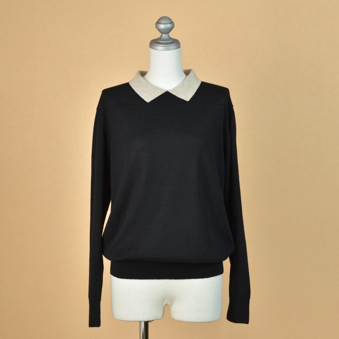 atelier naruse アトリエナルセ コットンウール衿つきニット | CHELSEA