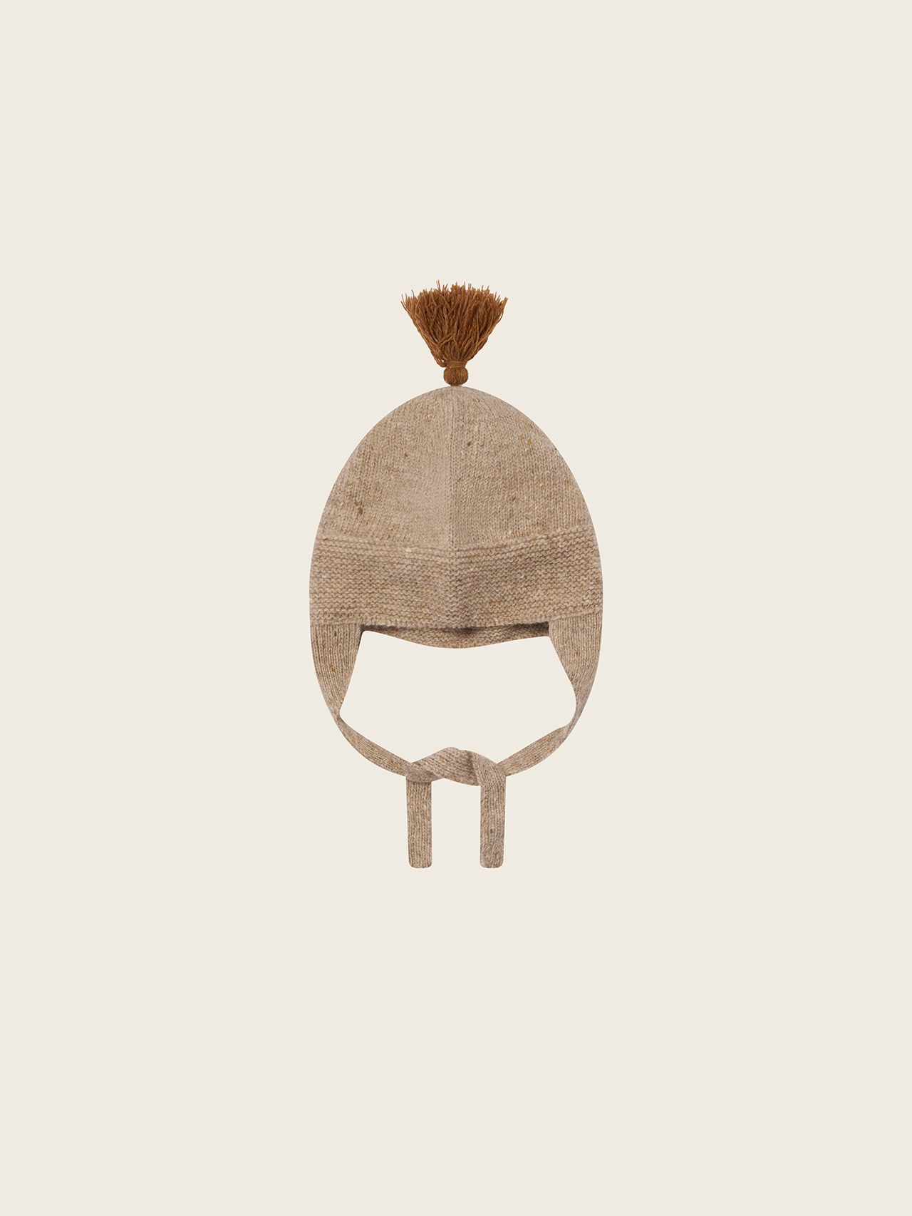 ORGANICZOO　Oatmeal contrast Tassel Hat