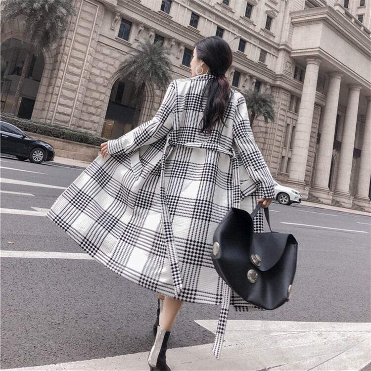 通勤する 春秋 中・長セクション コート ゆったりする 女性 シンプル カジュアル