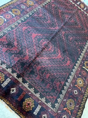 手織りアフガニスタン絨毯・②-2＊ビンテージ☆バルーチ族