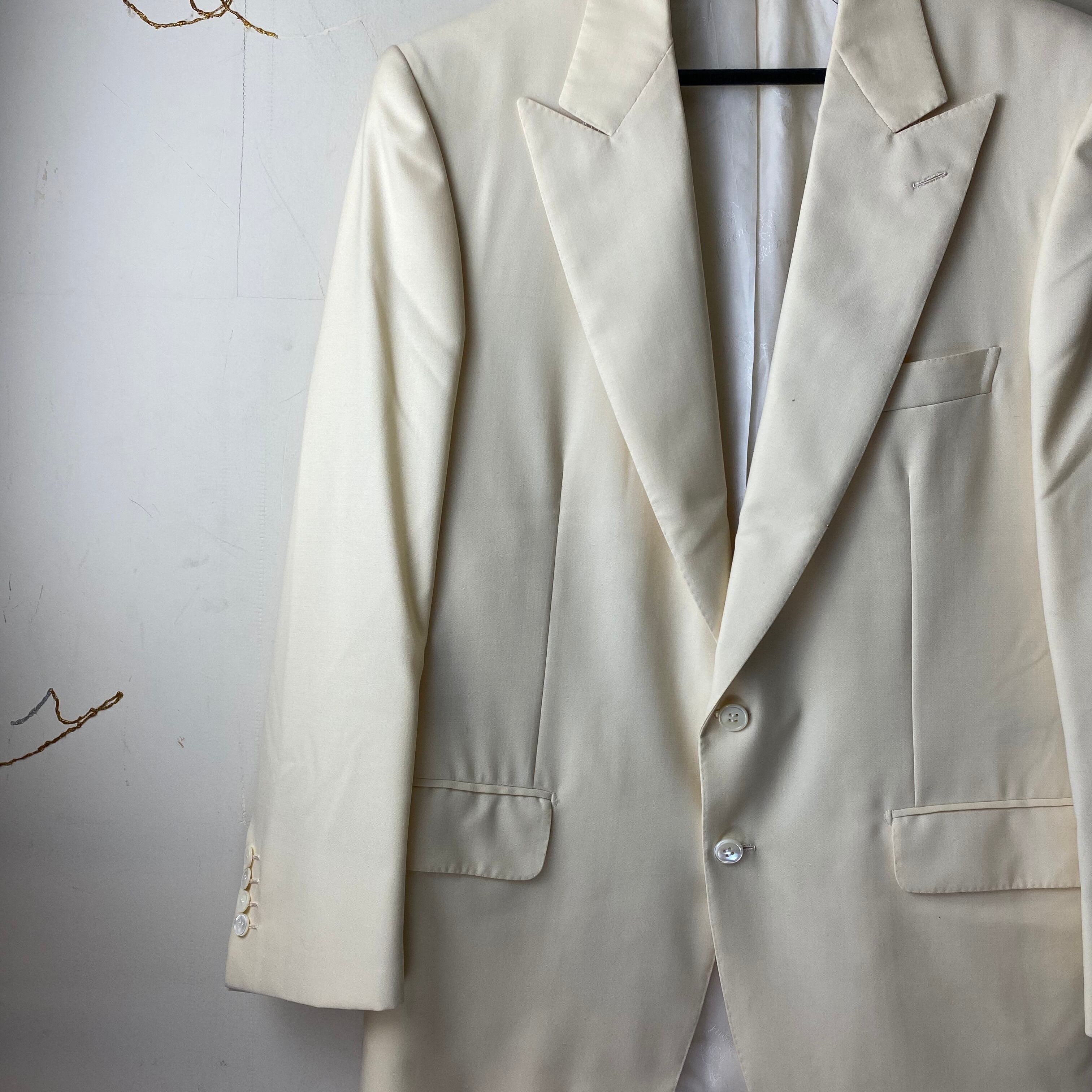 vintage BRIONI cream color tailored jacket | NOIR ONLINE 