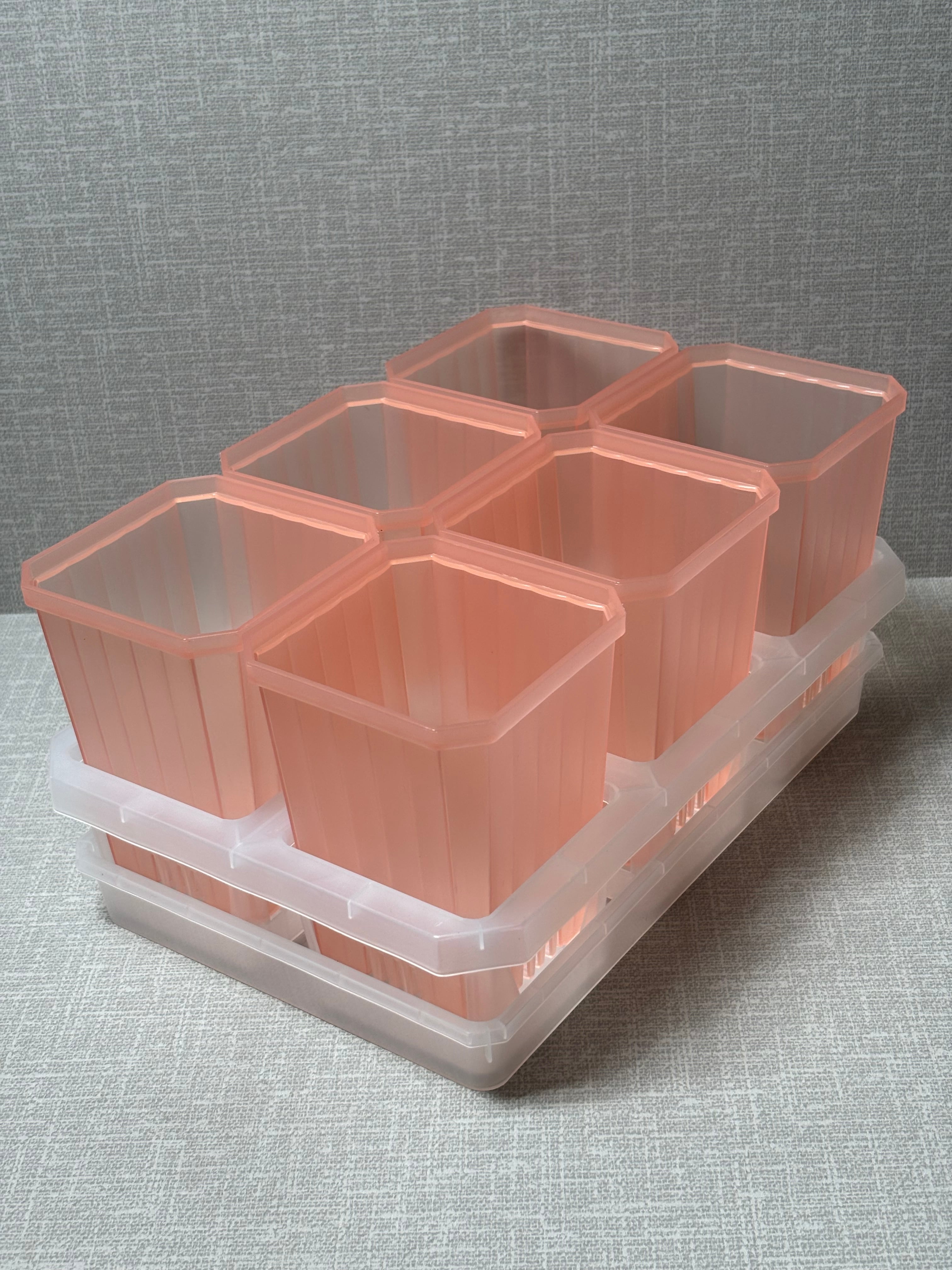 【D4】10㎝深ルータルスリット ピンクセット 皿付き