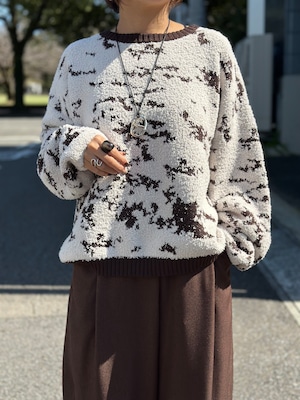 【ayane】ニットジャガードもふもふプルオーバー