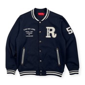 VAN RED LABEL ヴァン レッドレーベル レタード ワッペン スウェット スタジャン ジャケット サイズ M /メンズ/ネイビー/VAN JAC