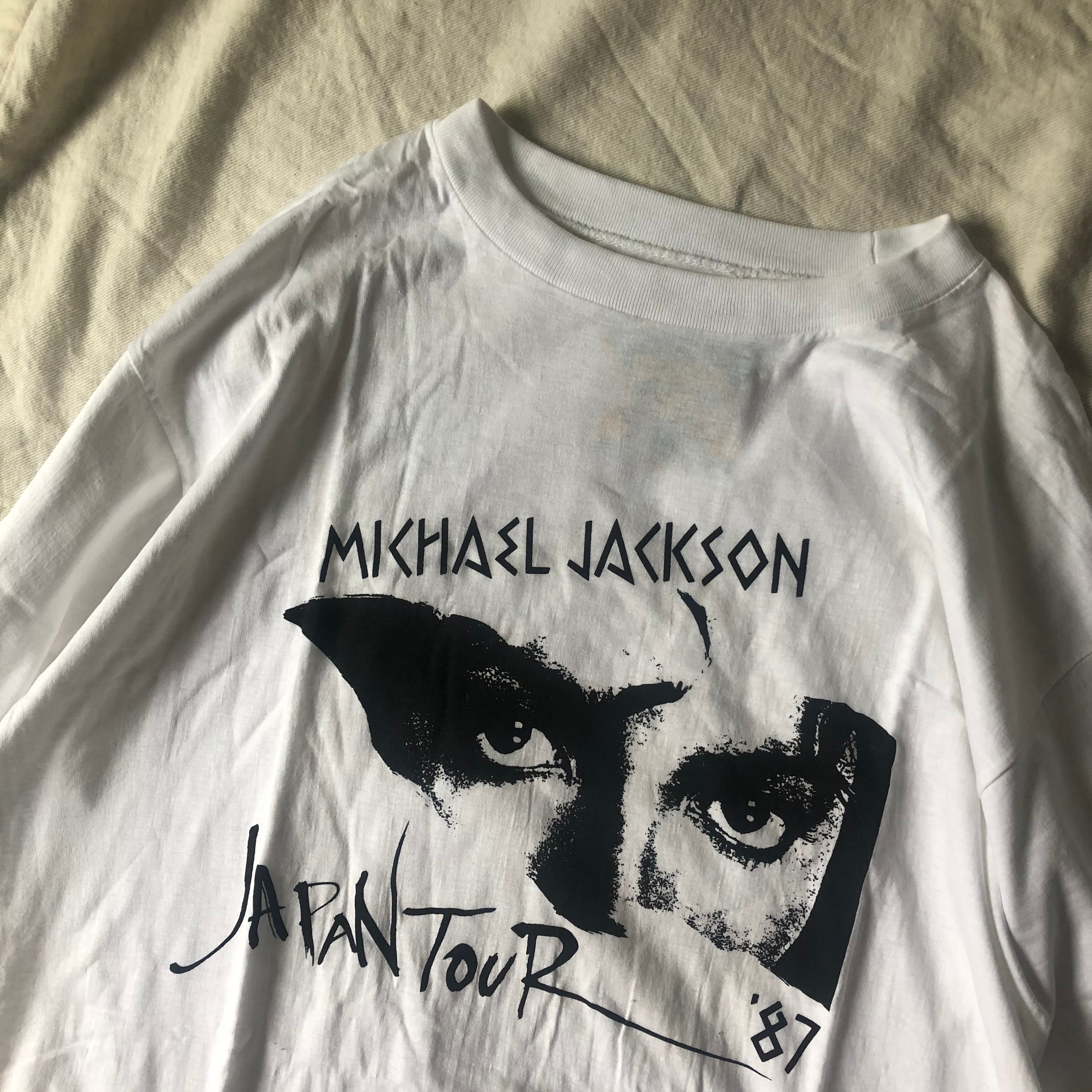 87s Michael Jackson "japan tour tee" マイケルジャクソン ツアーt