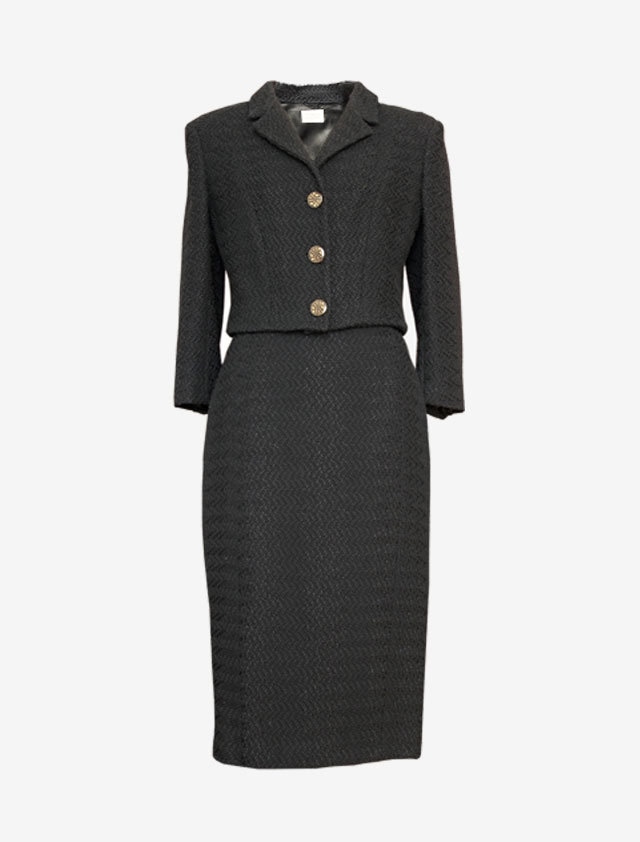 ANTONIO BERARDI TWEED JACKET&SKIRT SET UP