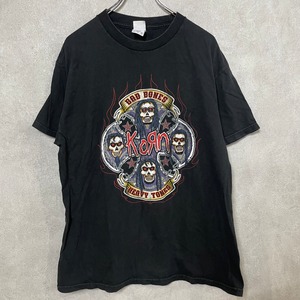 バンドT Korn 両面プリント T-shirt tour2006 メキシコ製 サイズ L ブラック
