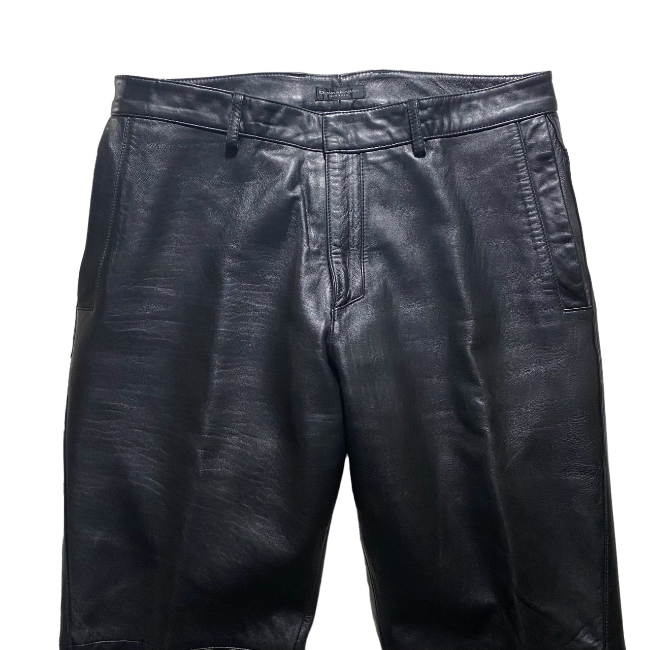 DONNA KARAN black leather pants
