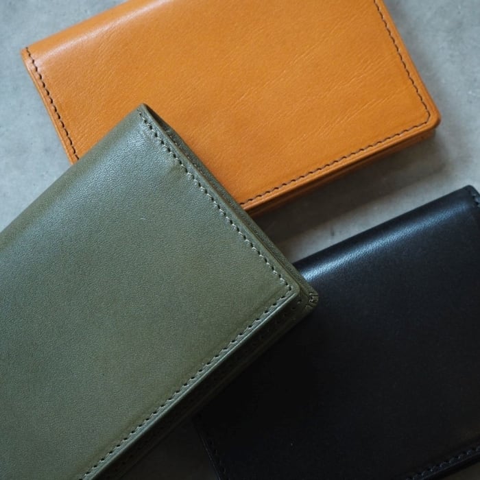 栃木レザー】本革通しマチ名刺入れ（50枚収納可能）〈Leather Business