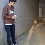 Brutusドット LOGO CREW NECK / ダークブラウン
