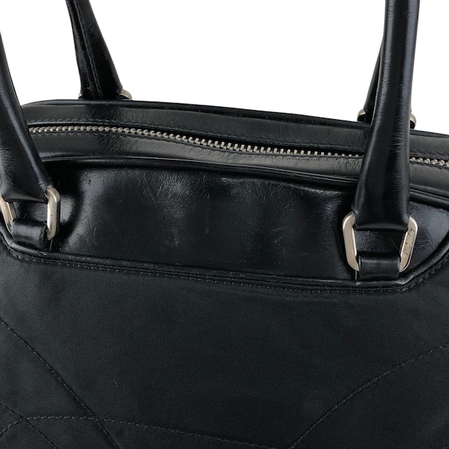 PRADA プラダ ボストンバッグ ブラック トライアングルロゴ ナイロン レザー vintage ヴィンテージ オールド mh4xag