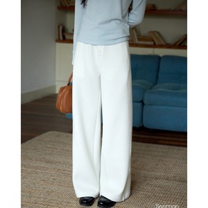 brushed twill wide pants