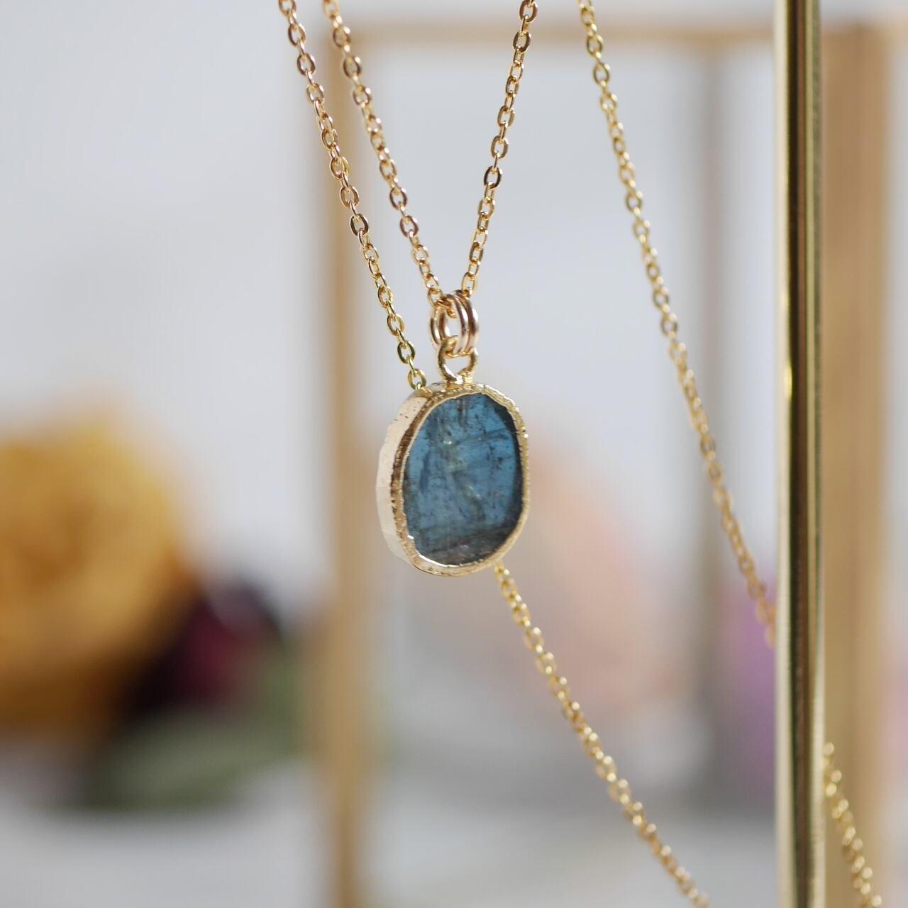 カイヤナイト オーバル ネックレス No.3