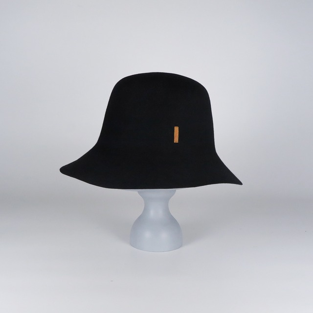 AW21-BD-5 Rabbit Felt Roller Hat - BLK/MAG