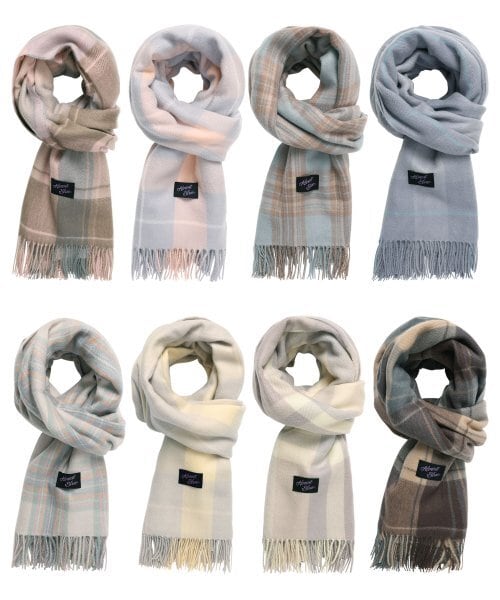 ☆LE SSERAFIM ウンチェ 着用！！【Almostblue】BLUSH CHECK MUFFLER