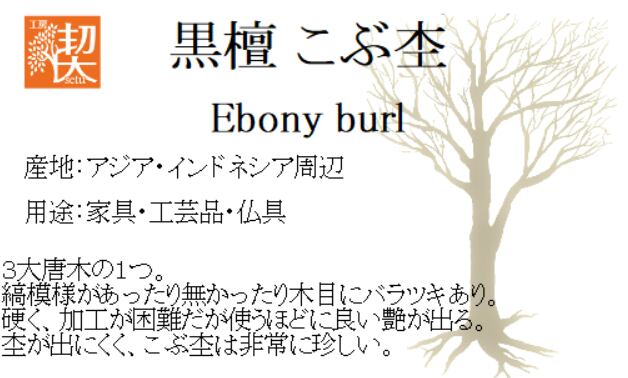 ルーチェペン（ボールペン）黒檀こぶ杢 16 | 工房 楔（せつ）