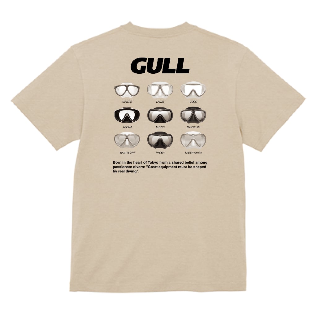 【OnlineStore限定】GULL デザインTシャツ（9-MASKS）″ サンドベージュ ”