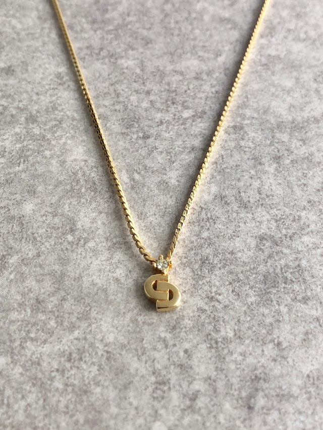 Christian Dior クリスチャン ディオール ネックレス ゴールド CD ストーン vintage ヴィンテージ オールド ku6w87