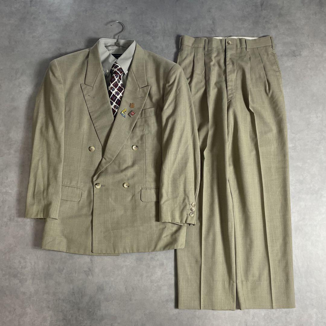 90s vintage スーツ ダブル セットアップ ピンズ vol.22 赤