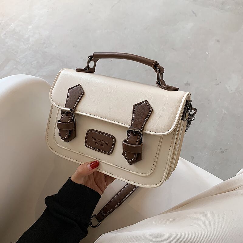 香港スタイルのレトロな小さなバッグ女性2020秋と冬の新しい流行のファッションネット赤いテクスチャワイルドシングルショルダーメッセンジャー小さな正方形のバッグ Tiancai_Wing_Bag89230216712