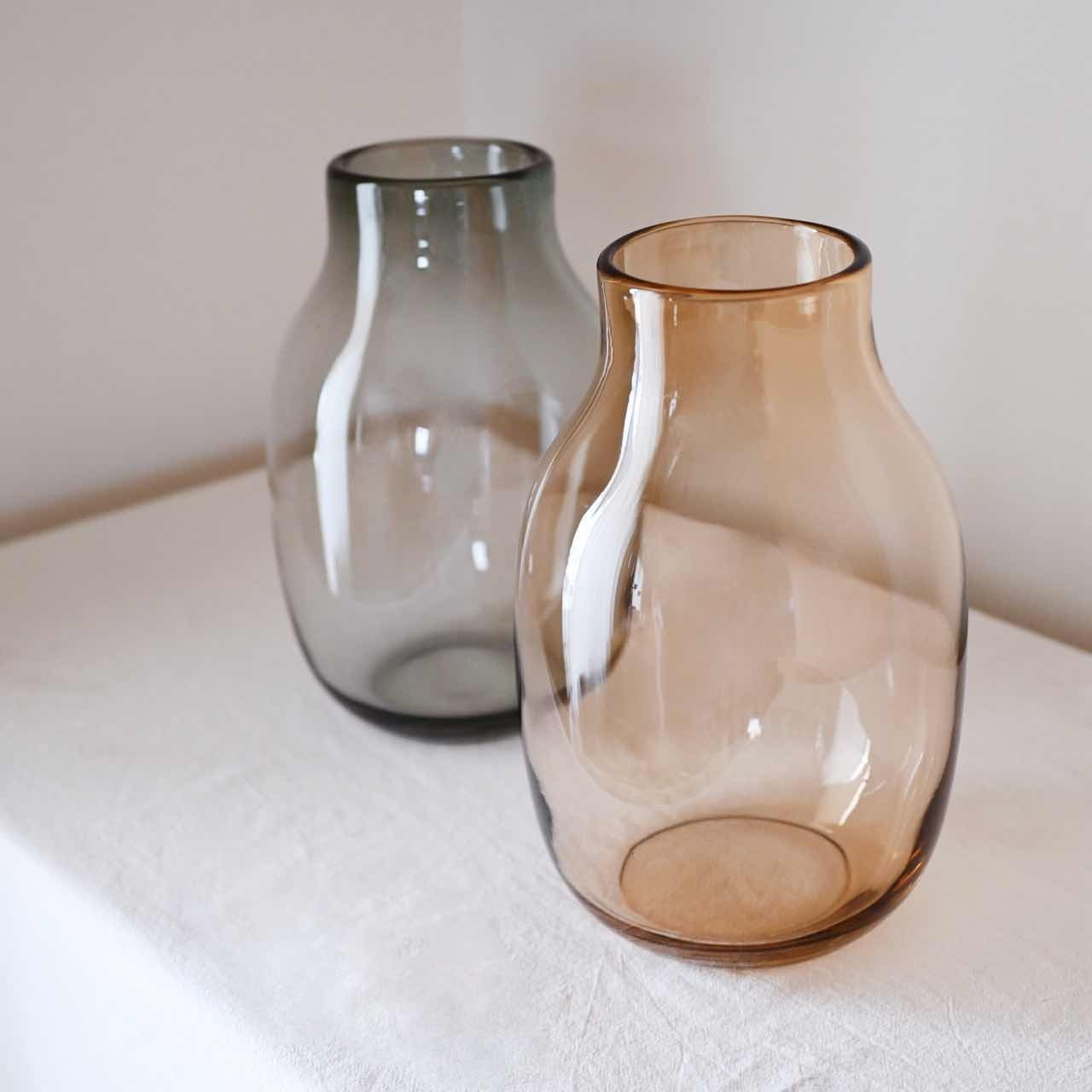 Horn please MADE バランス ガラスベース オレンジ｜花瓶 小瓶