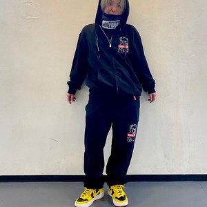 iv Bear  Zip Sweat / BLACK