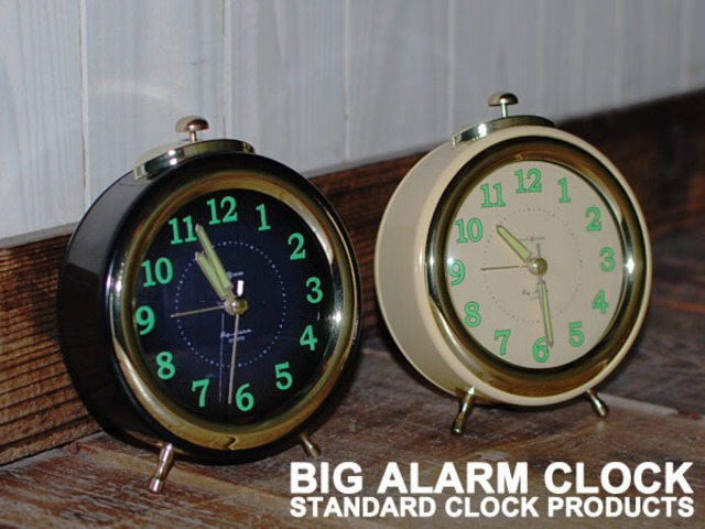 BIG ALARM CLOCK ビッグ アラーム クロック 全2色 ミッドセンチュリー レトロ 目覚まし時計