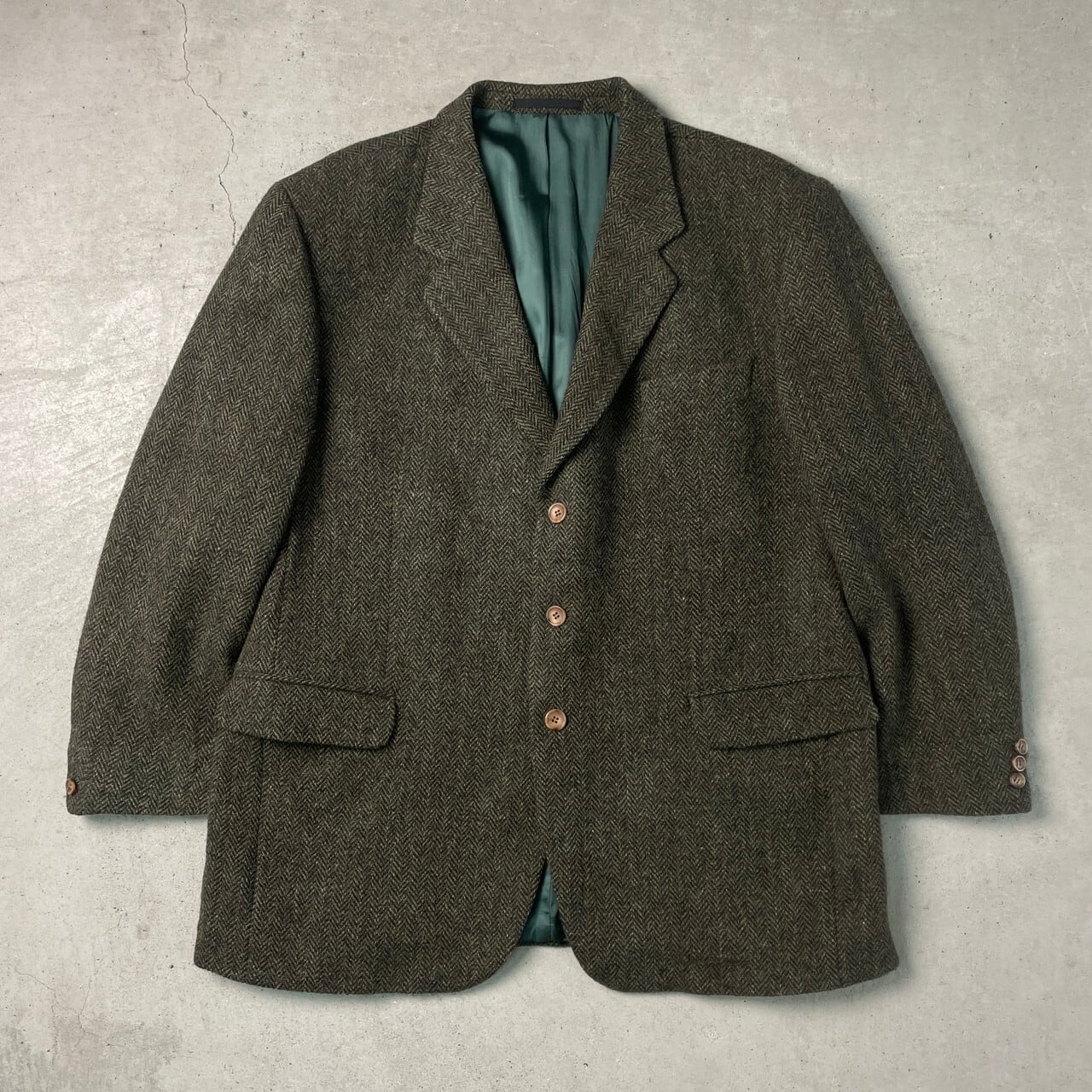 古着 Dunn&Co Harris Tweed ハリスツイード ヘリンボーン ウール  