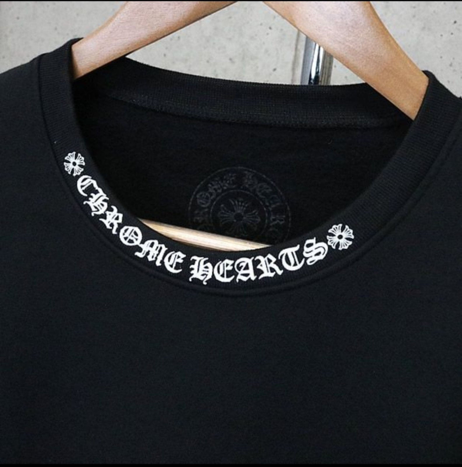 CHROME HEARTS クロムハーツ ネックロゴ クルーネック スウェット