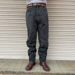 90s USA製 Lee Riders 208 Black Denim リー ブラックデニム デニムパンツ W36 L34 W86cm ヴィンテージ アメカジ ジーパン ブラック 黒 00s