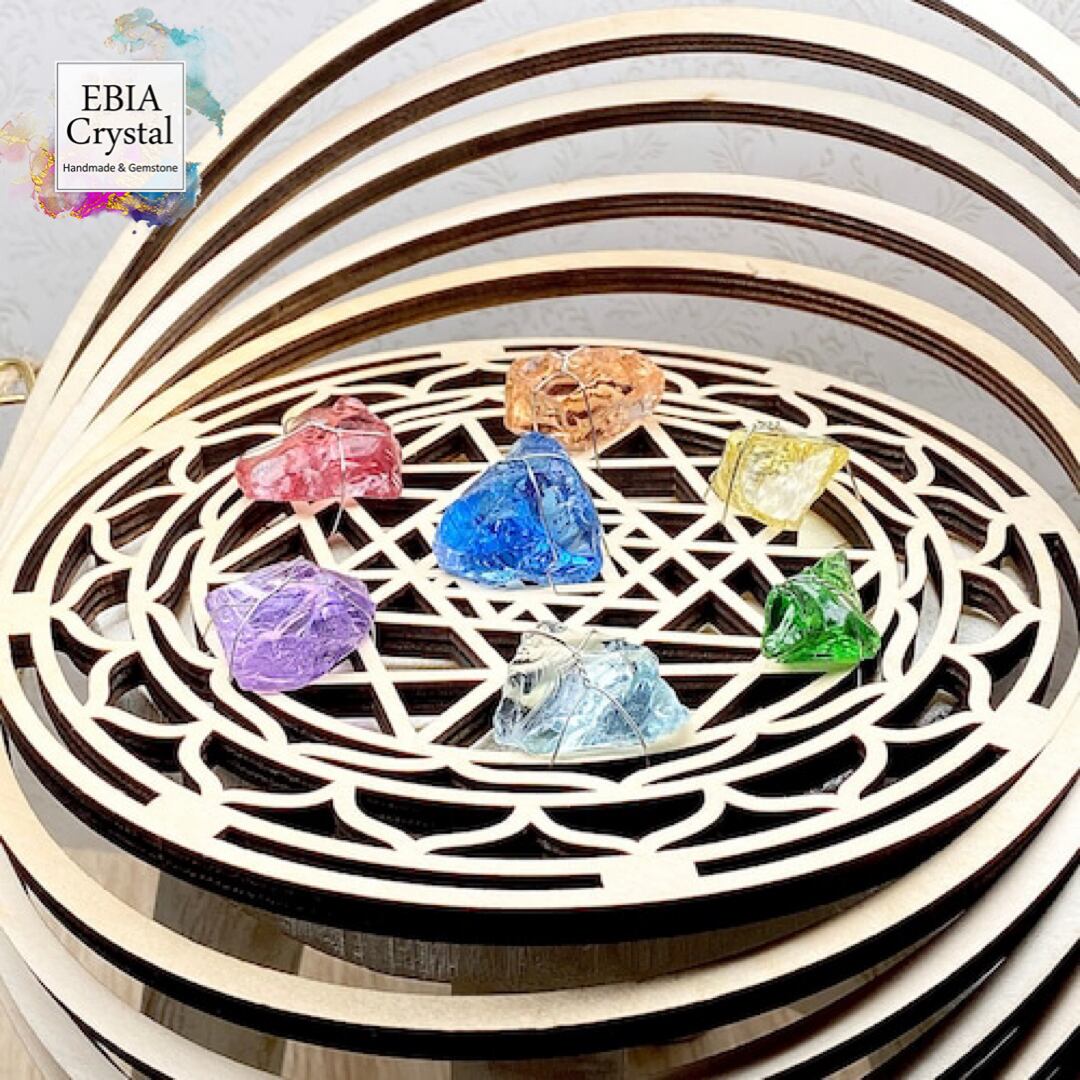 チャクラカラーアンダラの【ヤントラ】デザインモビール B