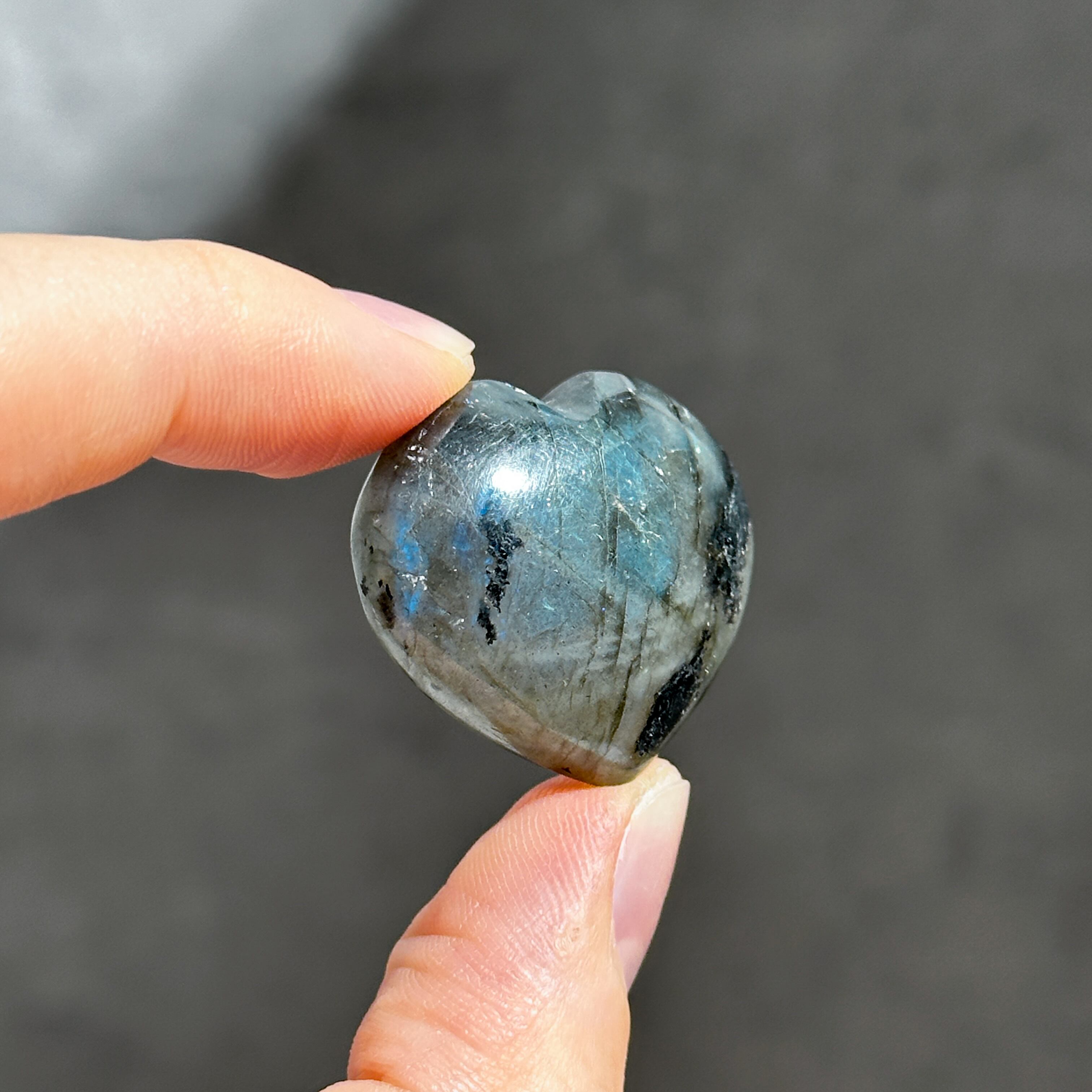 ラブラドライト ハート 77◇ Labradorite ◇天然石・鉱物