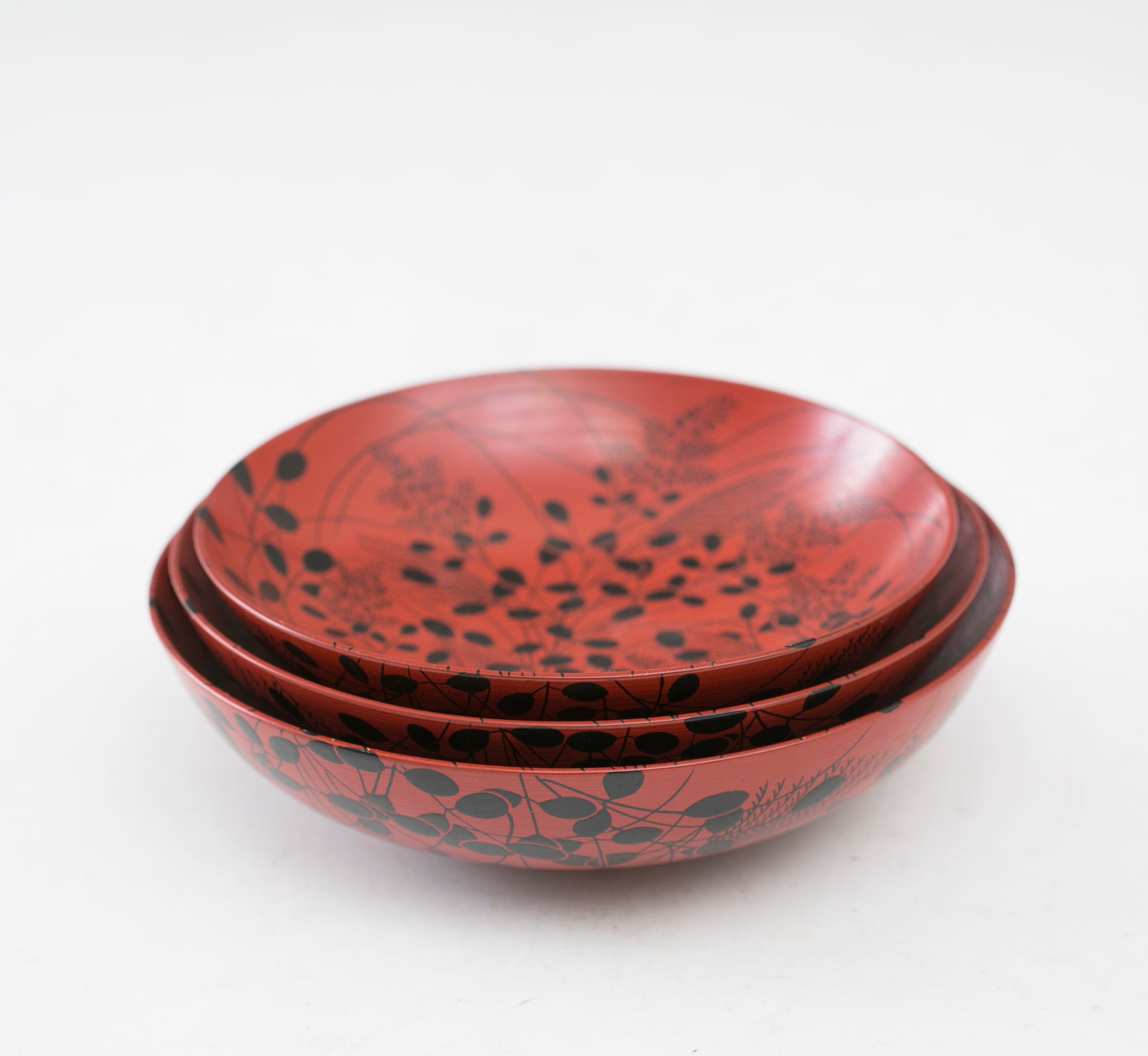 5代中村宗哲 萩三重盃 漆画 漆絵 覚々斎好 原叟好 表千家 萩 朱塗 三つ