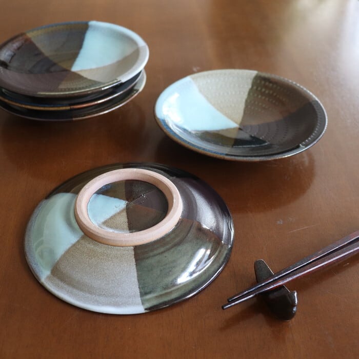 小石原焼 森喜窯 5寸皿 グラデーション Koishiwara-yaki Plate 15cm