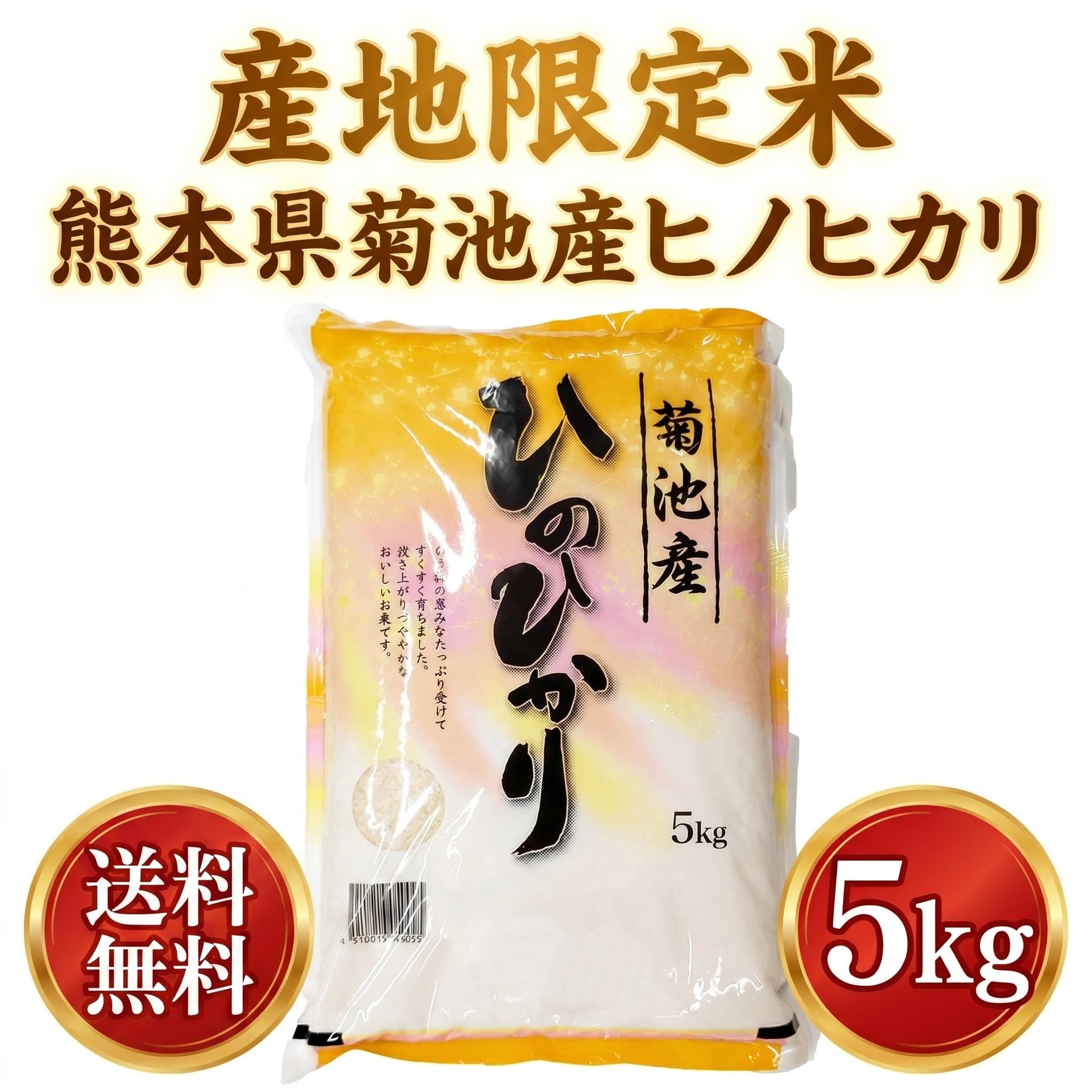 お米 米 5kg 白米 送料無料 熊本県 菊池産 ひのひかり 令和7年産