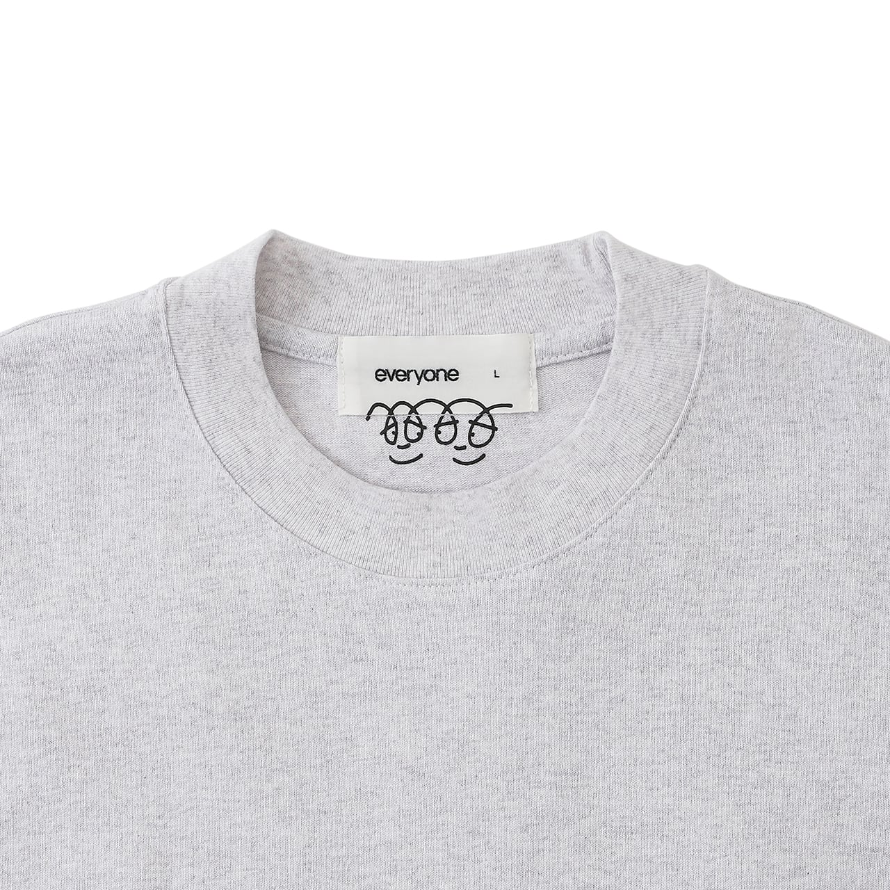 everyone j.30000 logo long sleeve tee (ASH GRAY) | everyone