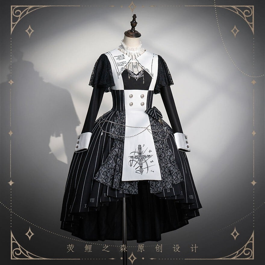 ゴスロリ ワンピース 聖堂の聖歌隊 十字架 刺繍 2色 展開｜予約商品2月