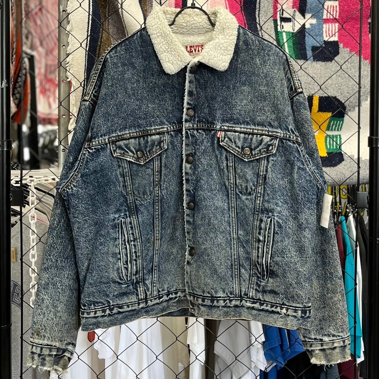 80s levis リーバイス USA製 デニム ジャケット ジージャン XL - G