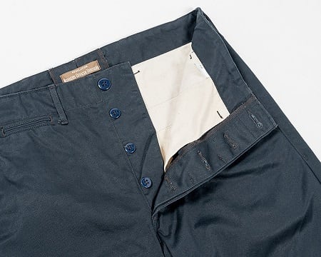 WORKERS(ワーカーズ)～Officer Trousers Slim, Type 3 Navy Chino